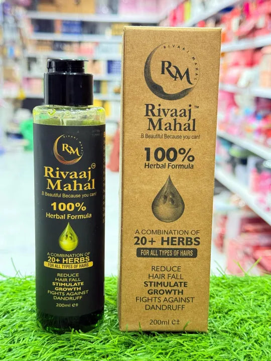 Rivaj Mahal 100% Natural Formula For Men & Women | Stops Hair Fall, Promotes Thick & Long Hair – 200ml