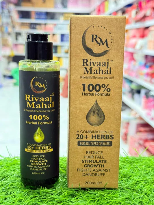 Rivaj Mahal 100% Natural Formula For Men & Women | Stops Hair Fall, Promotes Thick & Long Hair – 200ml